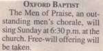 Oxford Baptist ad #3